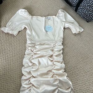 Elegant Cream mini Dress